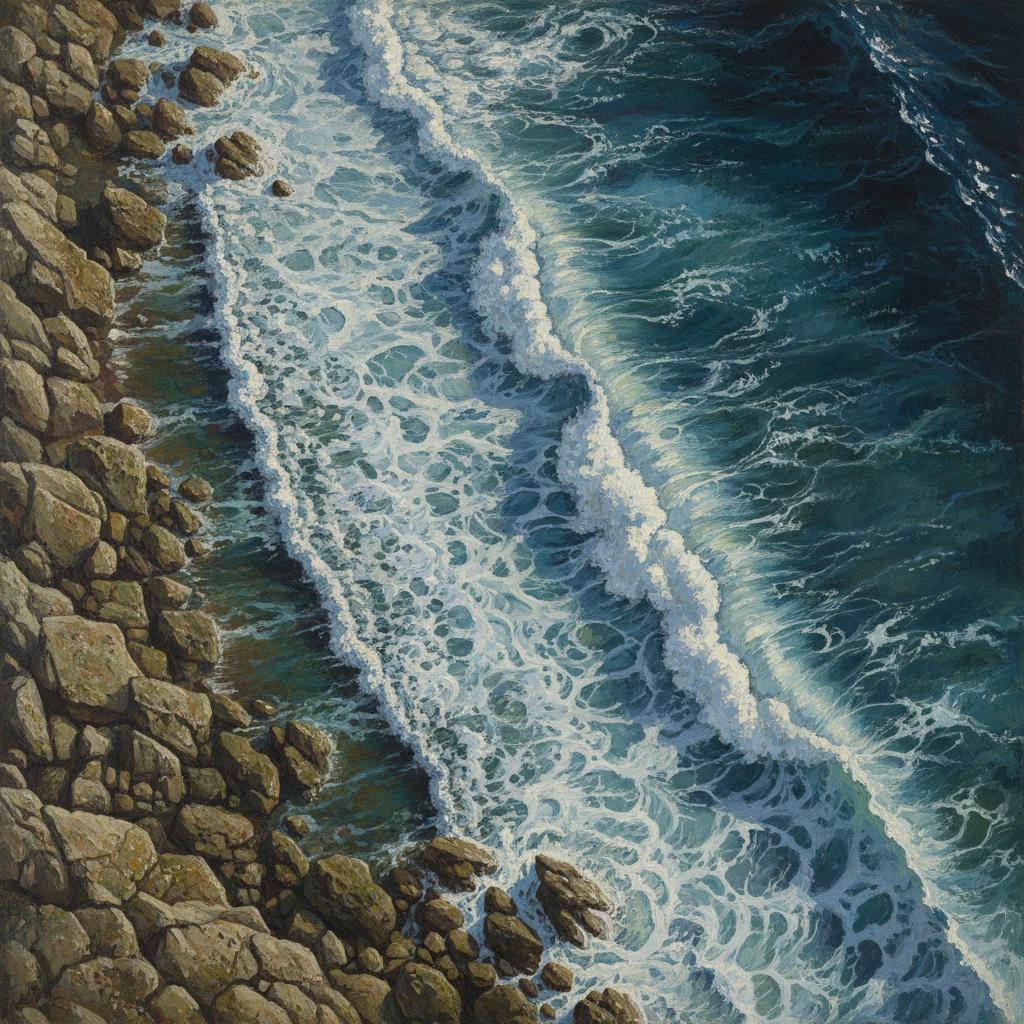Lithic Surge: The Meticulous Lace Of The Tide — Jacques Villedieu