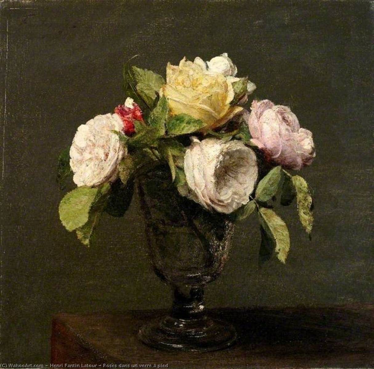 Roses Dans Un Verre À Pied — アンリ・ファンタン＝ラトゥール
