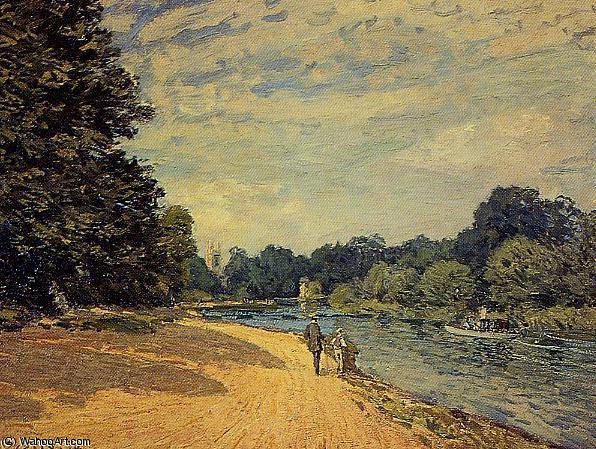The Thames With Hampton Court — Alfred Sisley