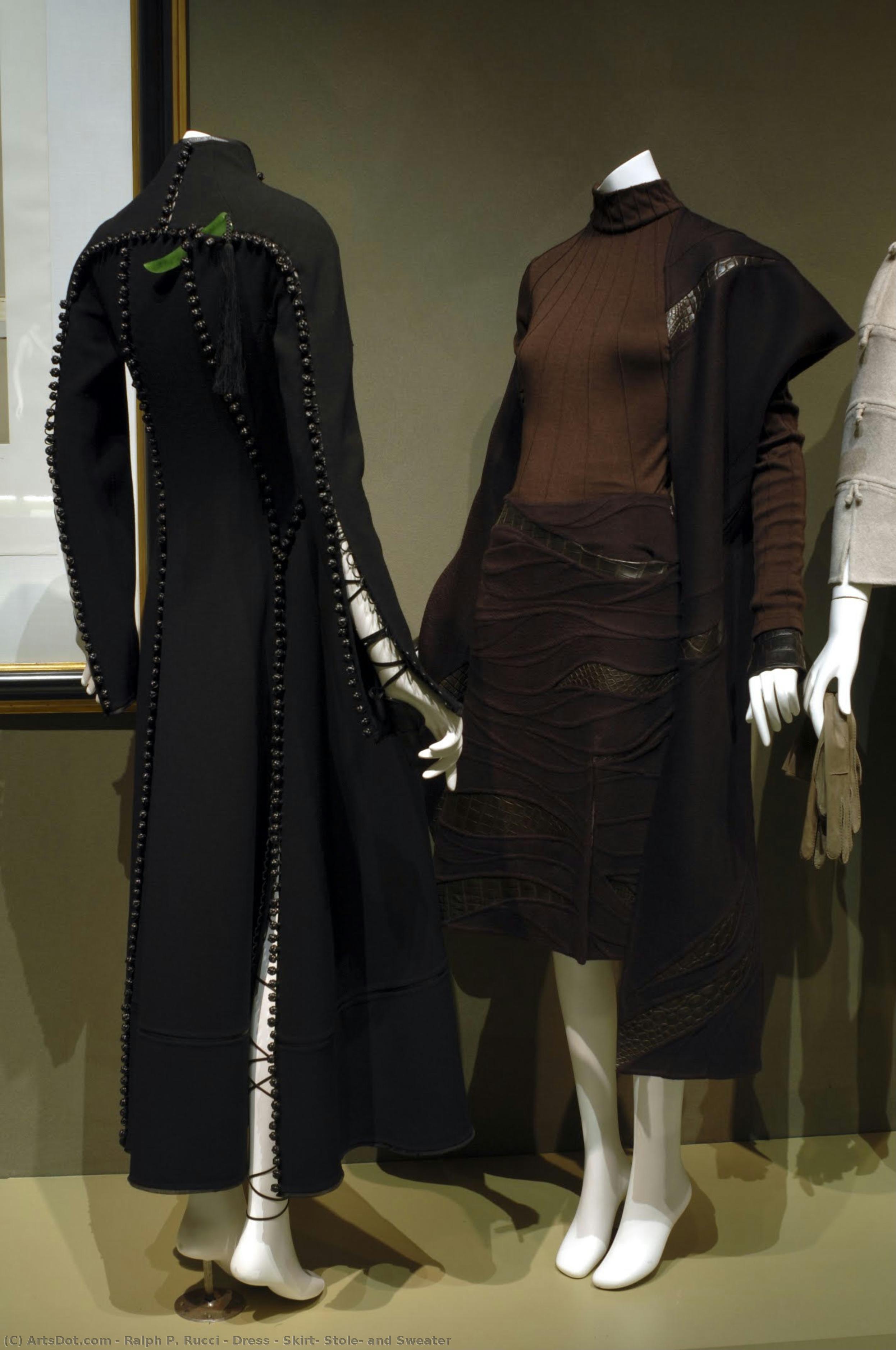 Dress & Skirt, Stole, And Sweater — Ralph P. Rucci