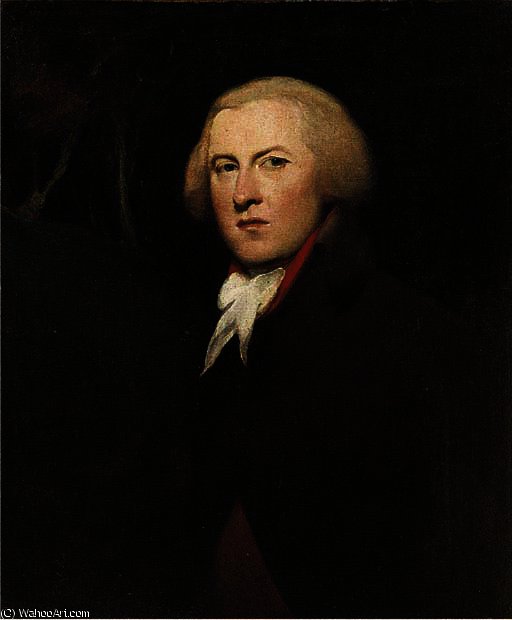 Portrait Of A Gentleman, Bust-length, In A Brown Jacket And White Cravat — Џорџ Ромејн