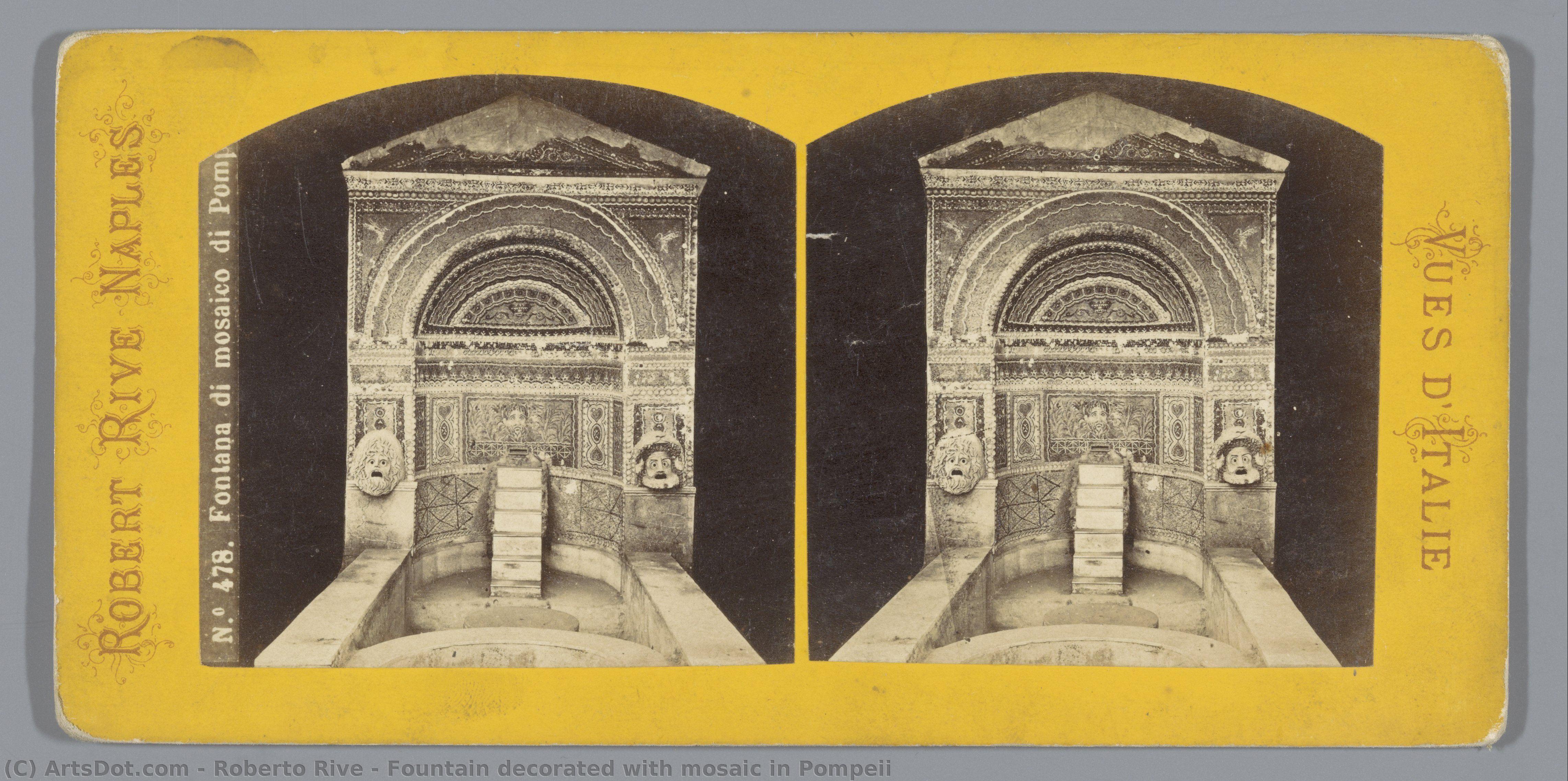 Fountain Decorated With Mosaic In Pompeii — Roberto Rive