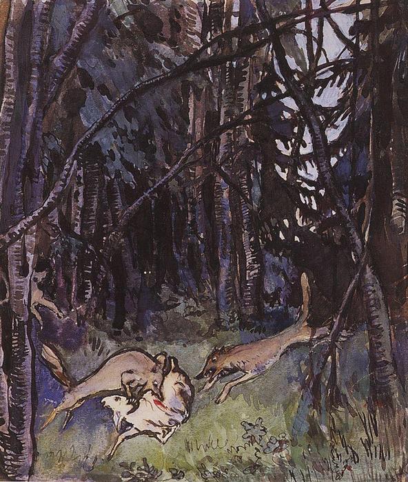Attacked A Goat Gray Wolves — Zinaida Serebriakova