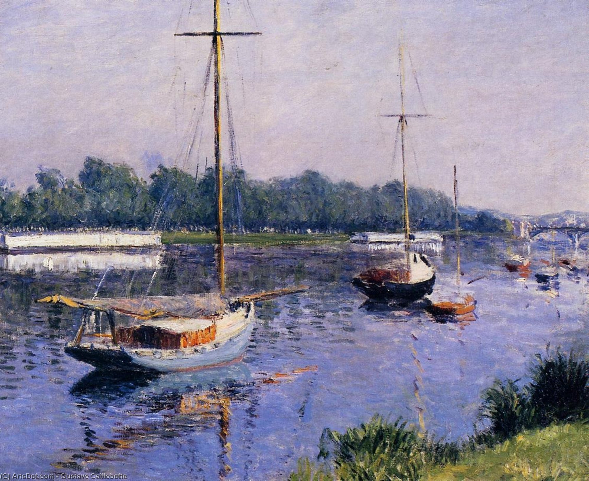 The Basin At Argenteuil — Gustave Caillebotte