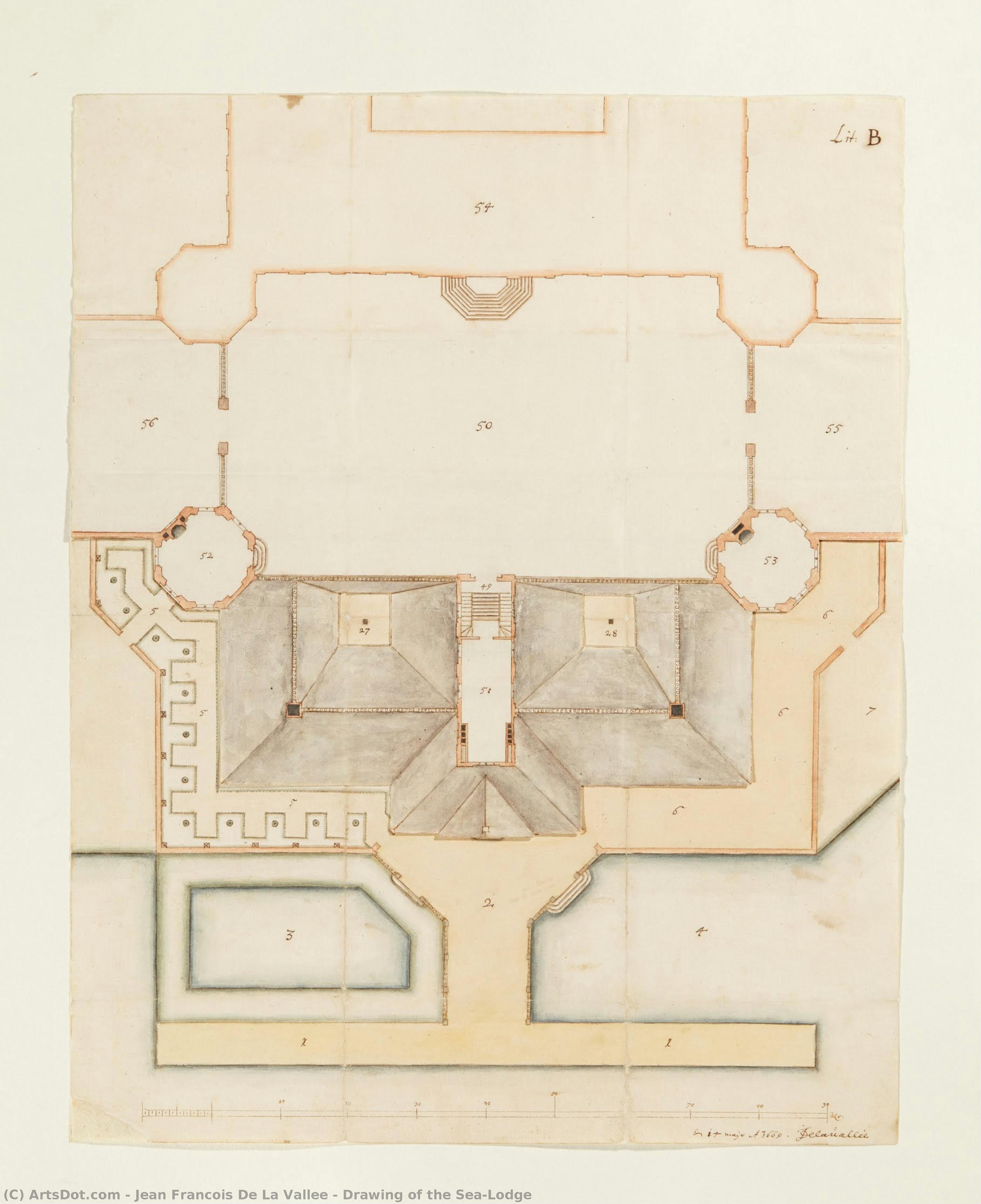 Drawing Of The Sea-lodge — Jean François De La Vallée