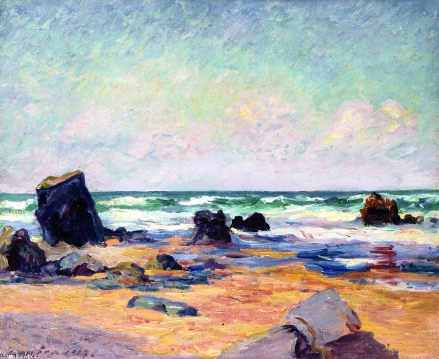 Low Tode At The Beach Of Port Blanc — Maxime Emile Louis Maufra