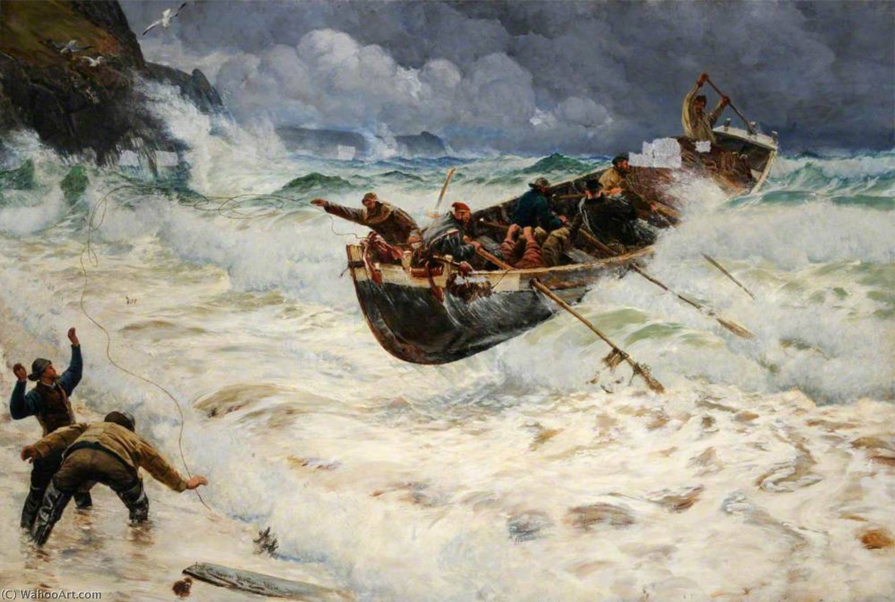 How The Boat Came Home — Charles Napier Hemy