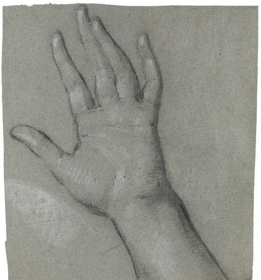 Study For The Left Hand Of 'the Woman Clothed With The Sun' — Benjamin West