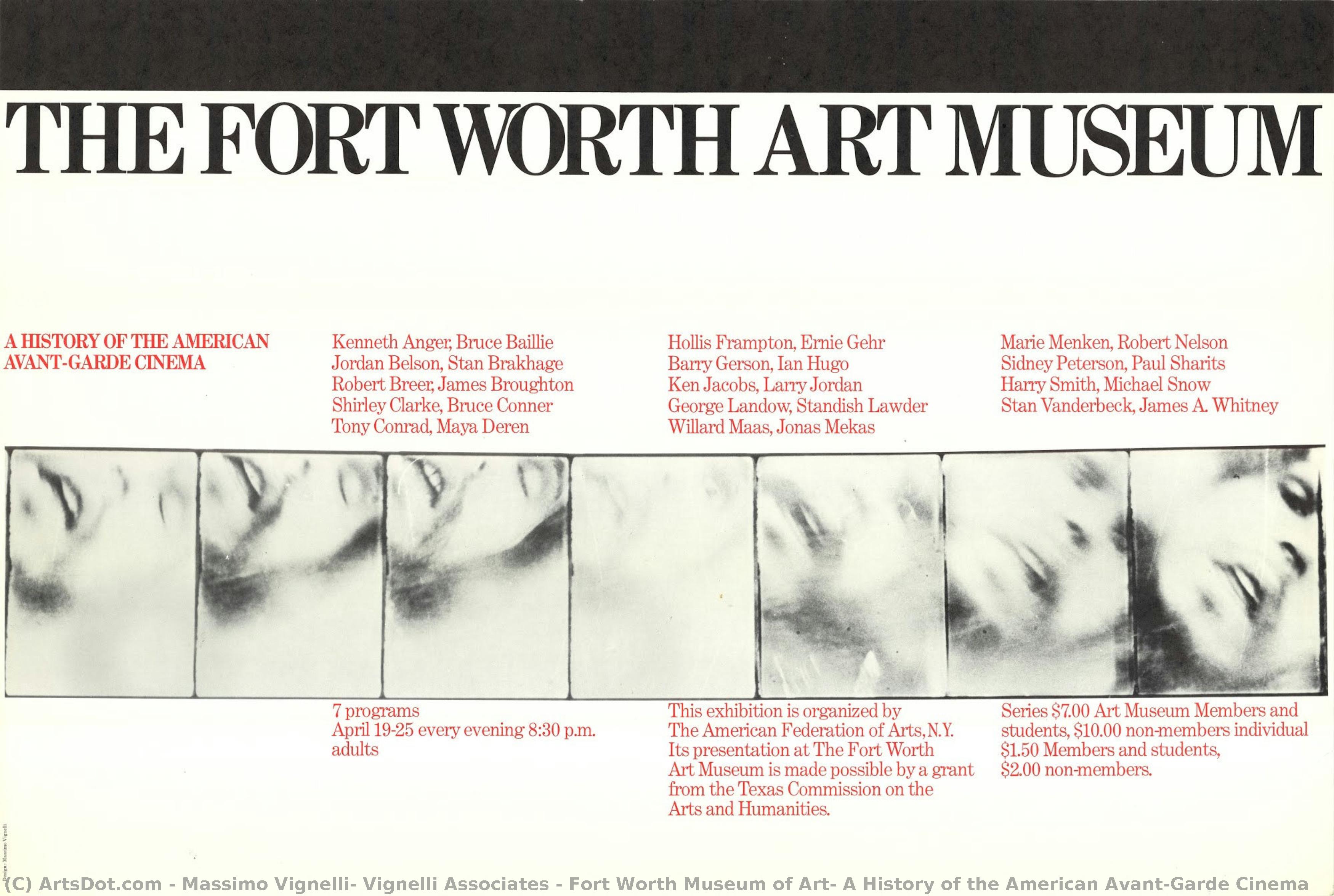 Fort Worth Museum Of Art: A History Of The American Avant-garde Cinema — Massimo Vignelli, Vignelli Associates