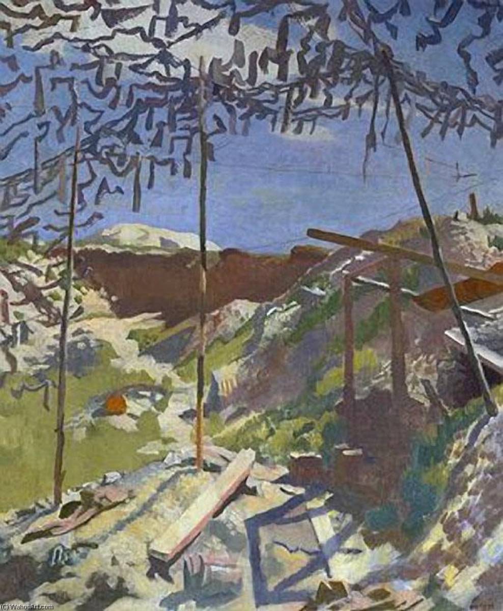 A German Gunners Shelter, Warlencourt — Sir William Newenham Montague Orpen