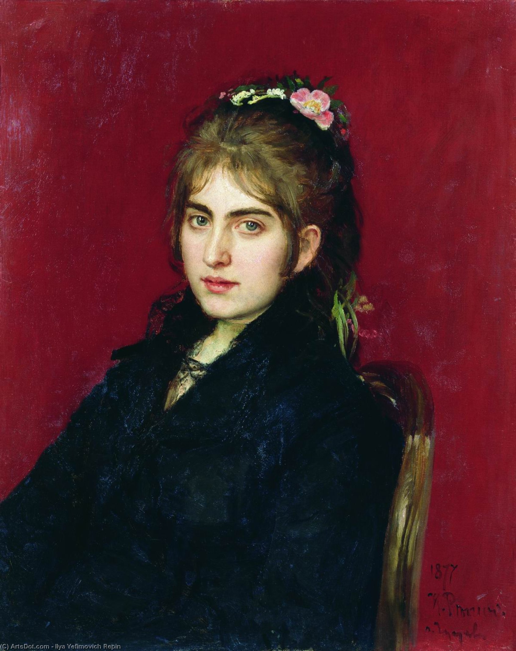 Retrato De La Residente De Chuguev S.l. Lyubitskaya — Ilya Yefímovich Repin