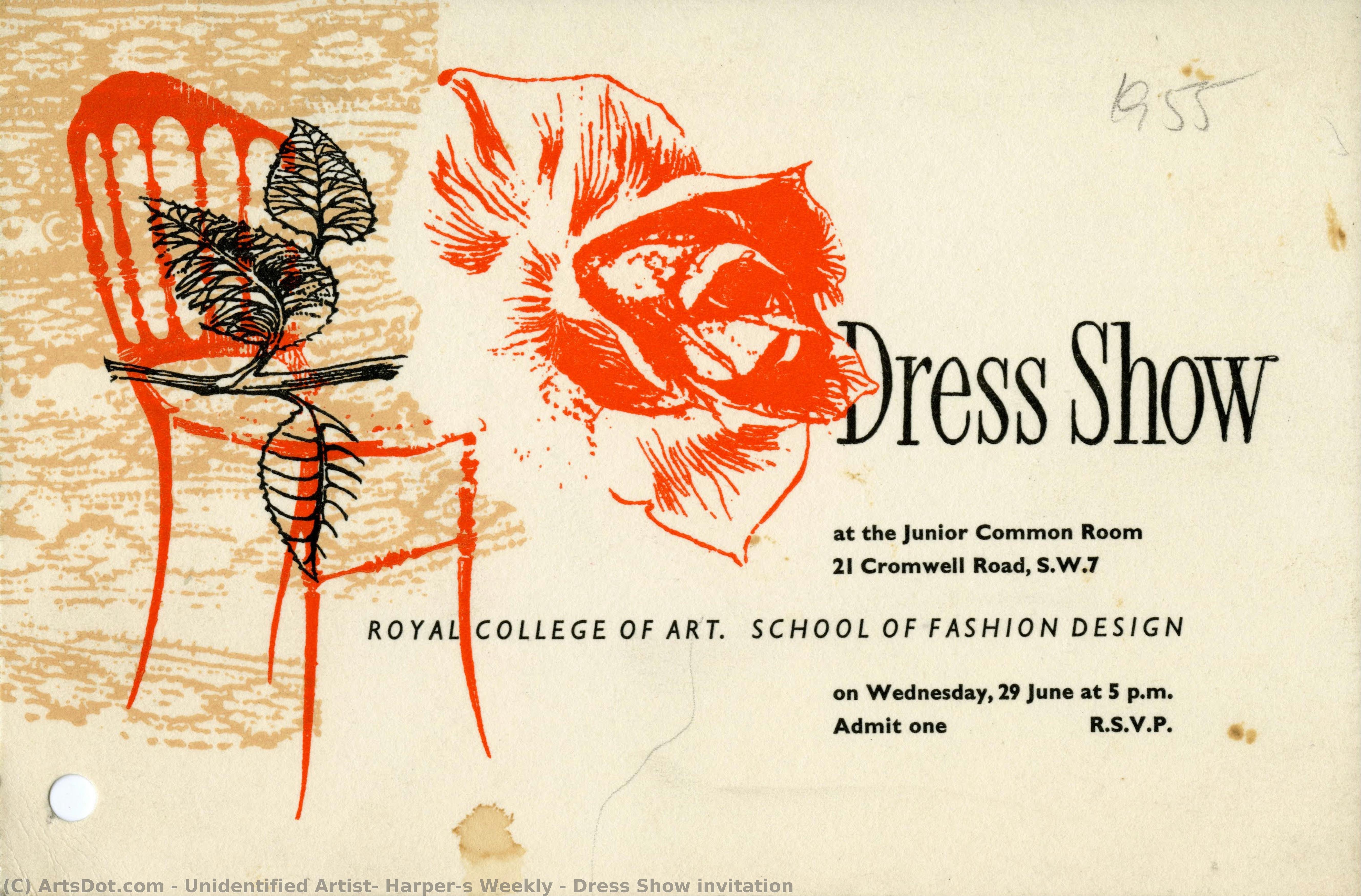 Dress Show Invitation — Unidentified Artist, Harper's Weekly