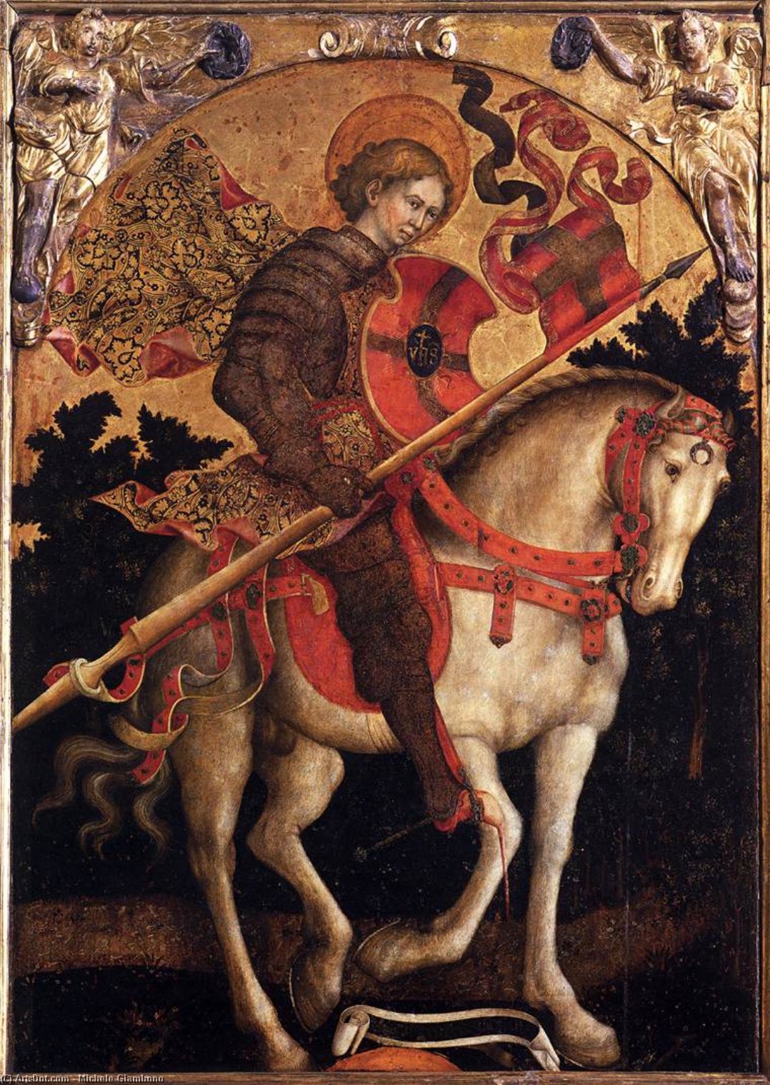 St Chrysogonus On Horseback — Michele Giambono
