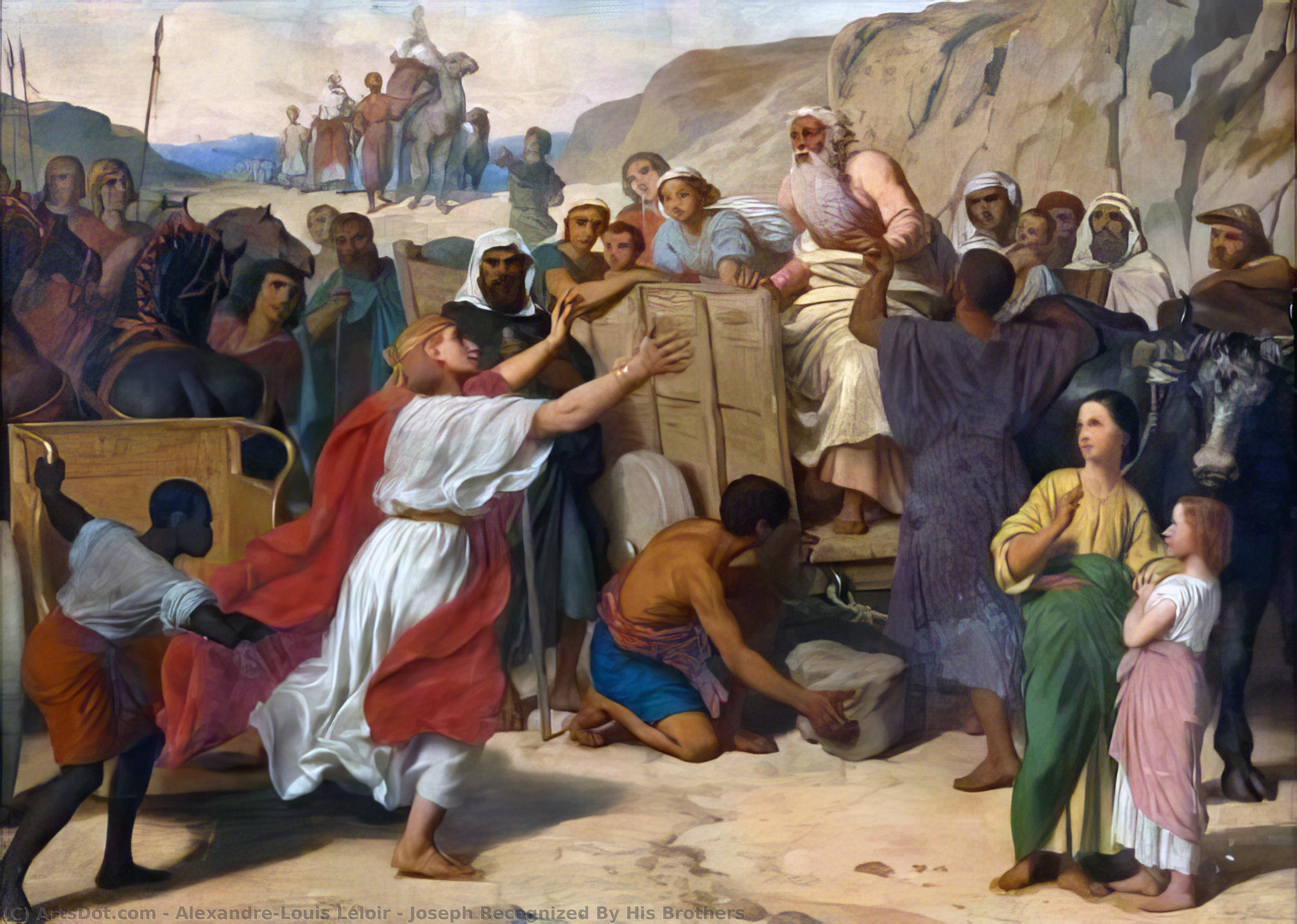 Joseph Recognized By His Brothers — Alexandre-louis Leloir