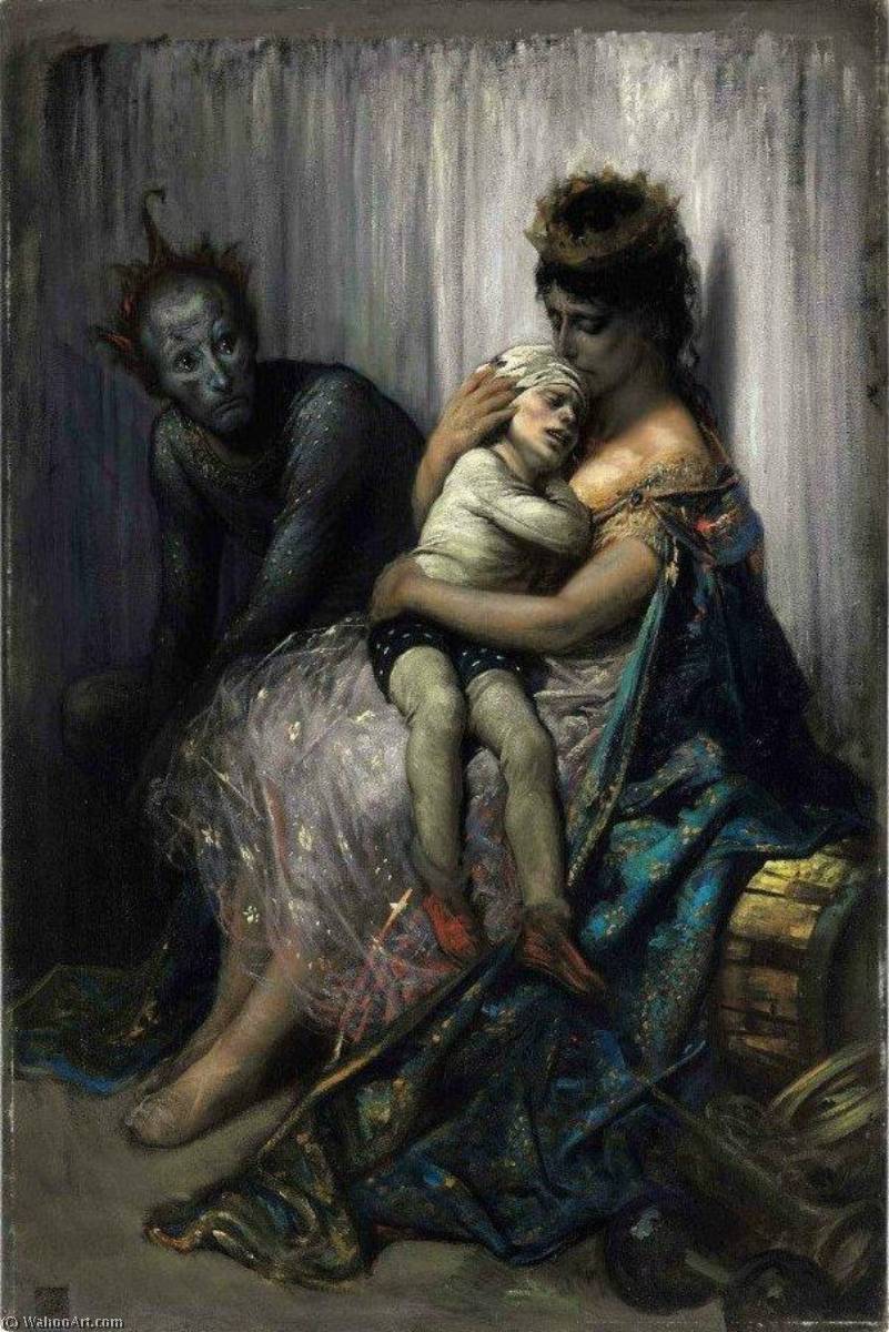 La Famille Du Saltimbanque, L Enfant Blessé — Paul Gustave Doré