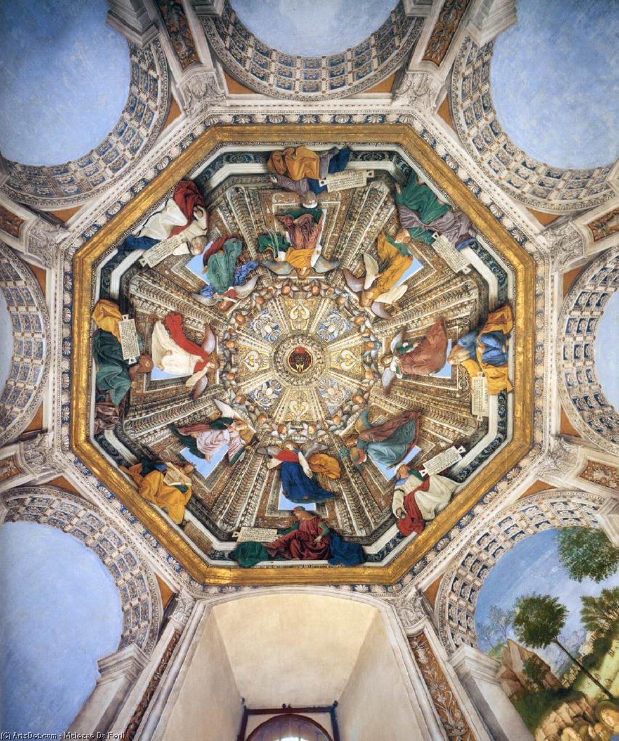Vaulting Decoration Of The Sacristy Of St Mark — Melozzo Da Forlì