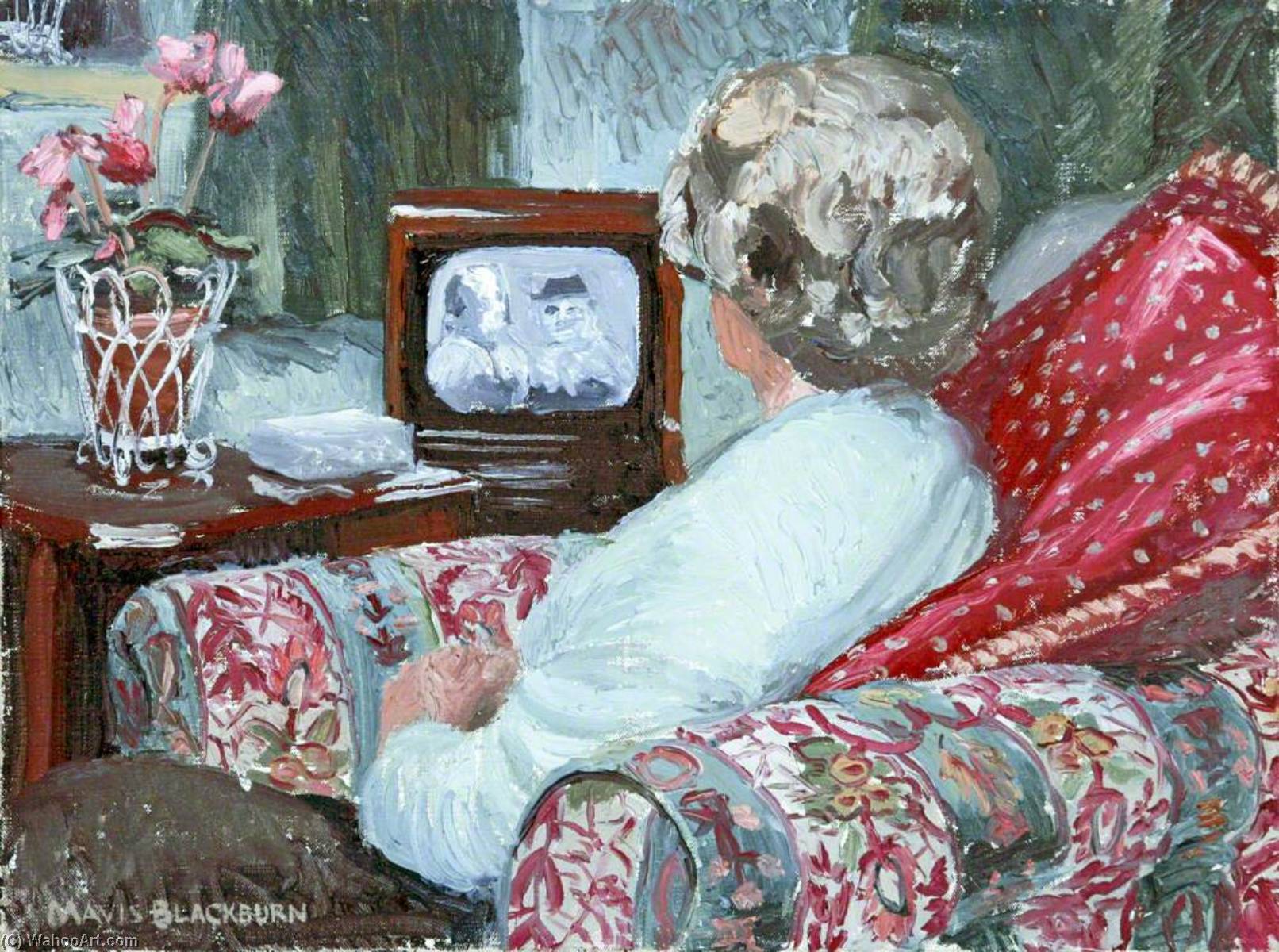 Woman Watching Television — Mavis Blackburn