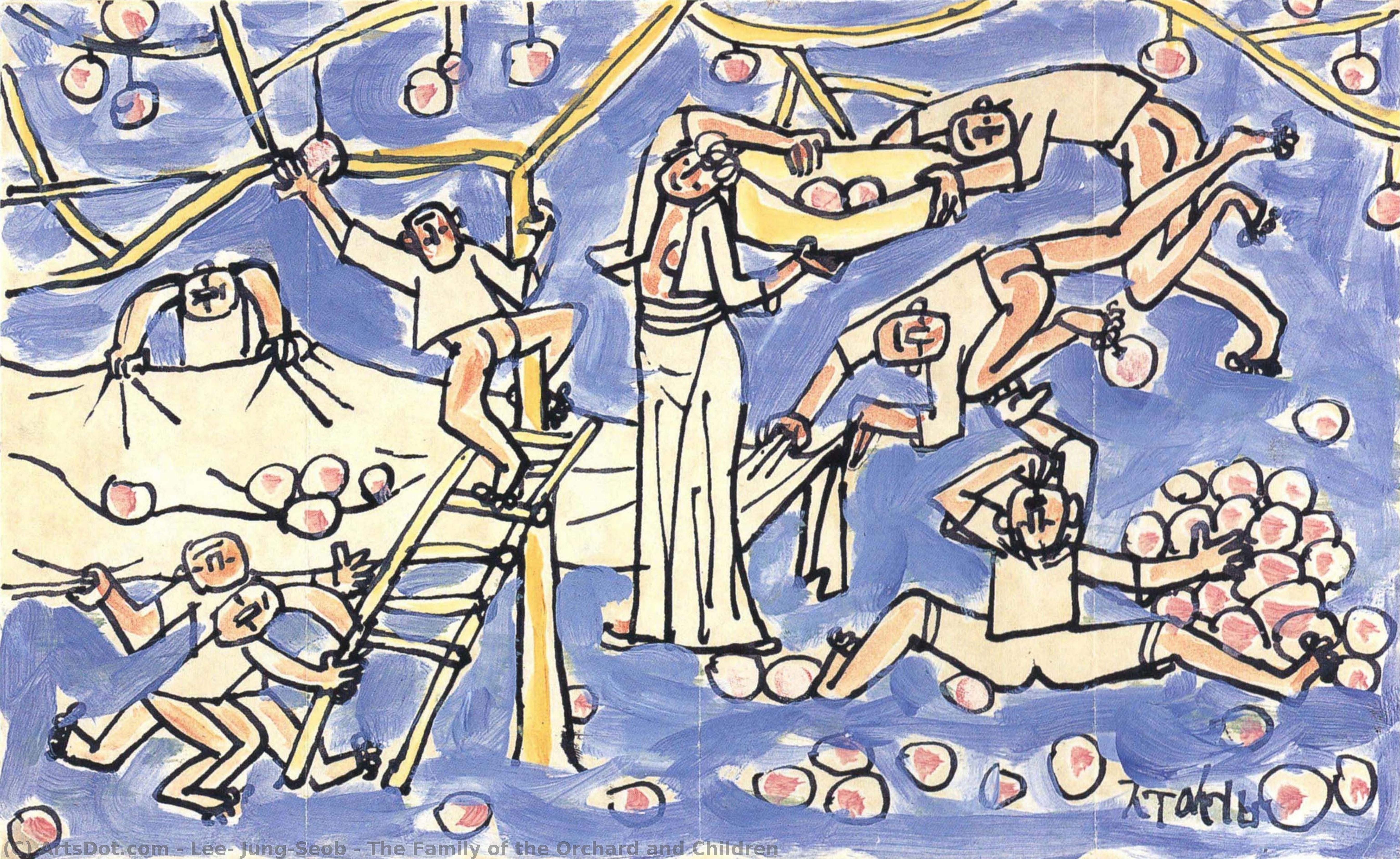 The Family Of The Orchard And Children — Lee, Jung-seob
