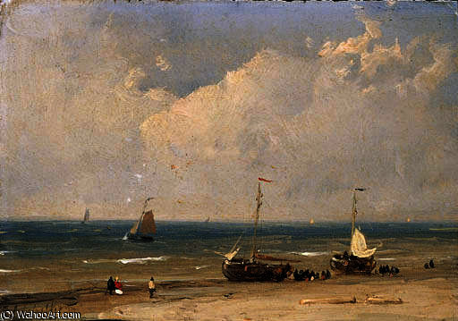 Bomschuiten On The Beach — Wilhelmus Hendrikus Petrus Johannes Zwart