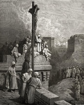 Gerard Of Avesnes Exposed On The Walls Of Arsuf — Paul Gustave Doré