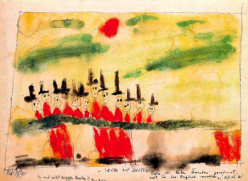 People On The Boardwalk — Lyonel Feininger