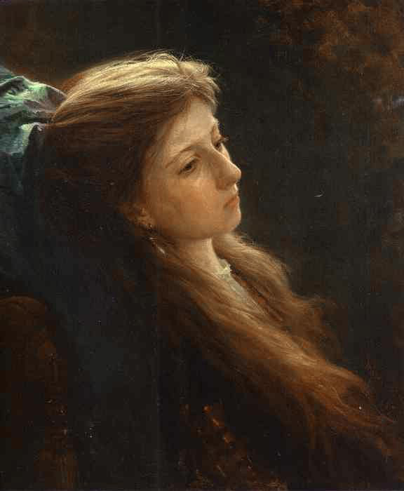 Girl With A Tress — Ivan Nikolaevich Kramskoy