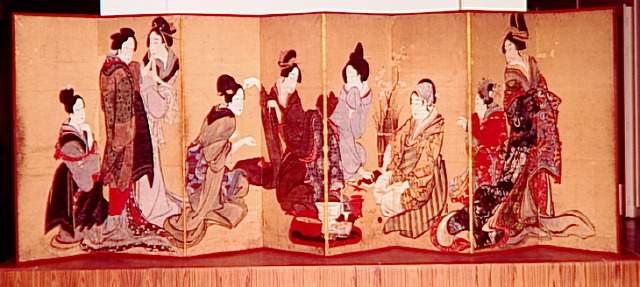 Nine Women Playing The Game Of Fox — Katsushika Hokusai