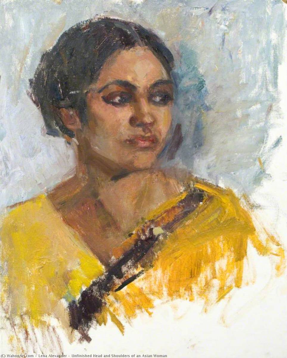 Unfinished Head And Shoulders Of An Asian Woman — Lena Alexander