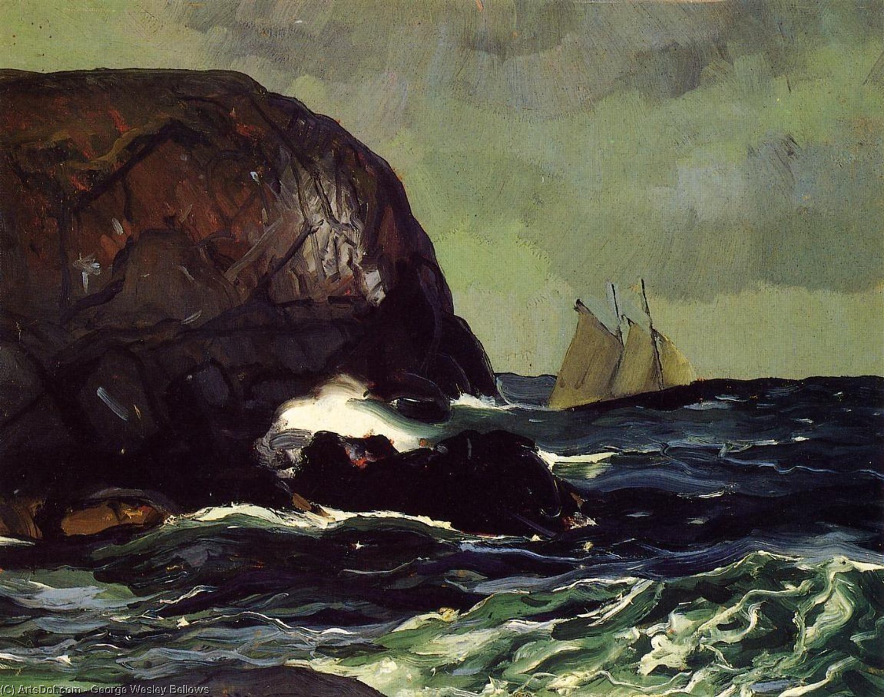 Beating Out To Sea — George Wesley Bellows