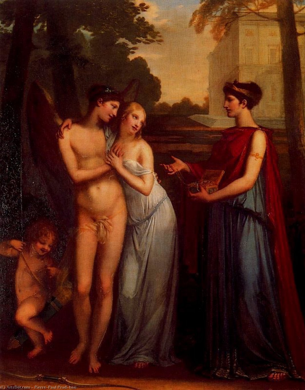 La Inocencia Eligiendo El Amor Por Enciama De Las Riquezas — Pierre-paul Prud'hon
