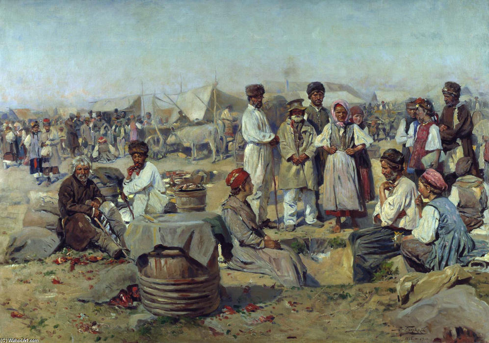 Market In Poltava — Vladimir Yegorovich Makovsky