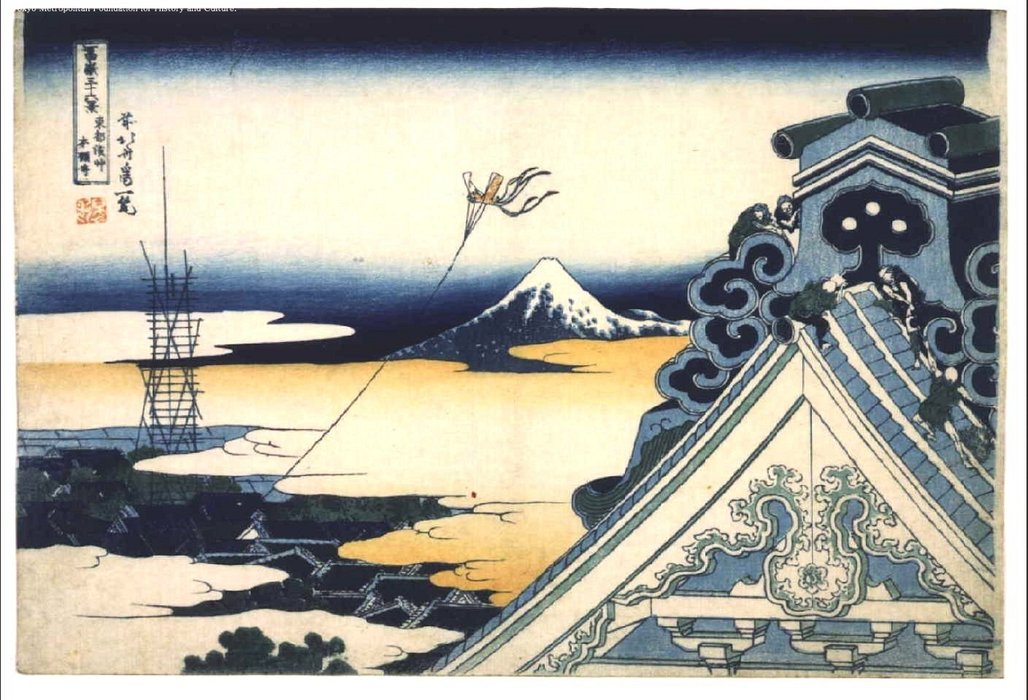 Honganji Temple At Asakusa In The Eastern Capital — Katsushika Hokusai