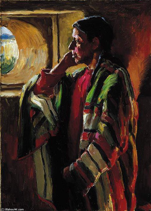 At A Pueblo Window — Джозеф Генри Шарп