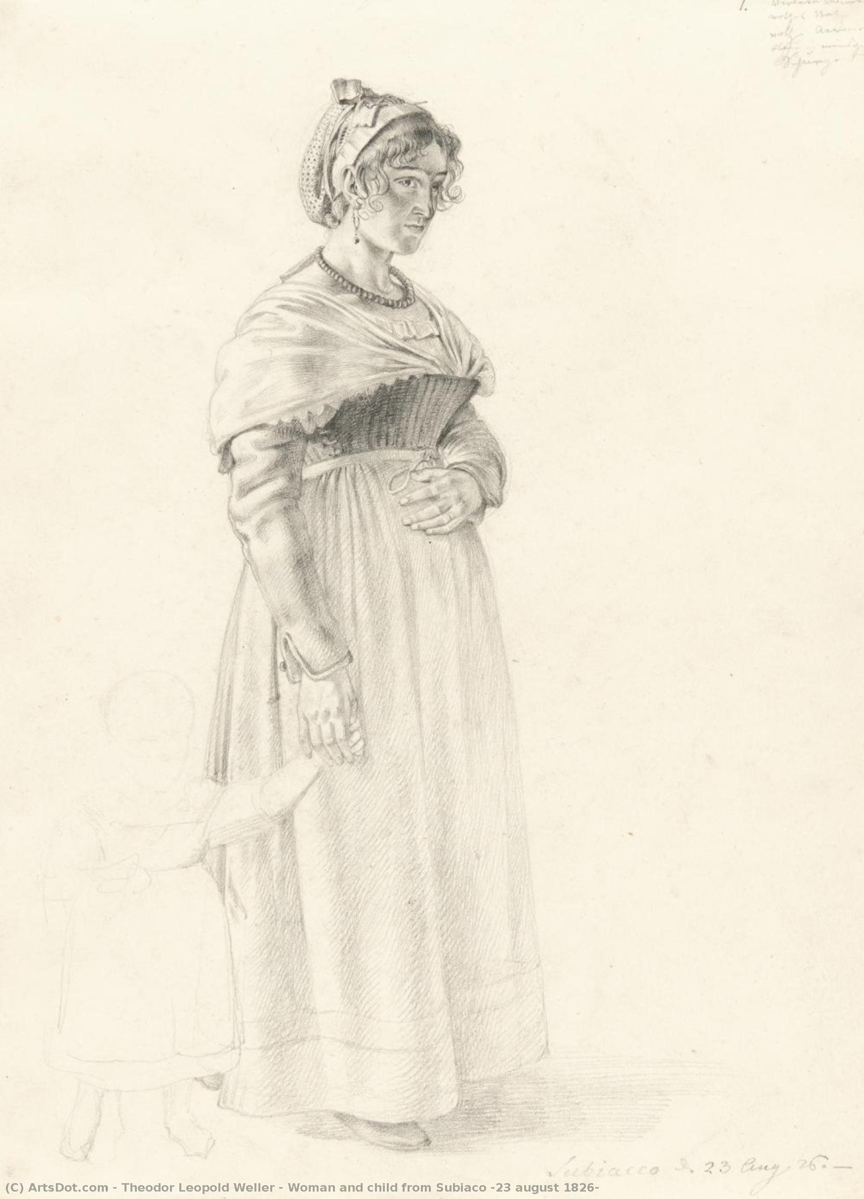 Woman And Child From Subiaco (23 August 1826) — Theodor Leopold Weller