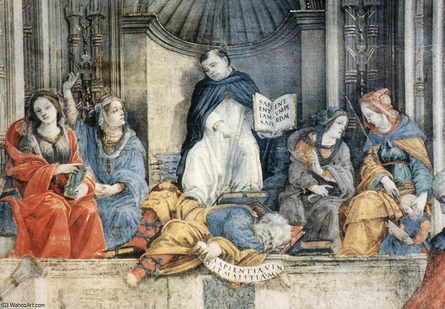 Carafa Chapel-triumph Of St Thomas Aquinas Over The Heretics (detail)2 — Filippino Lippi