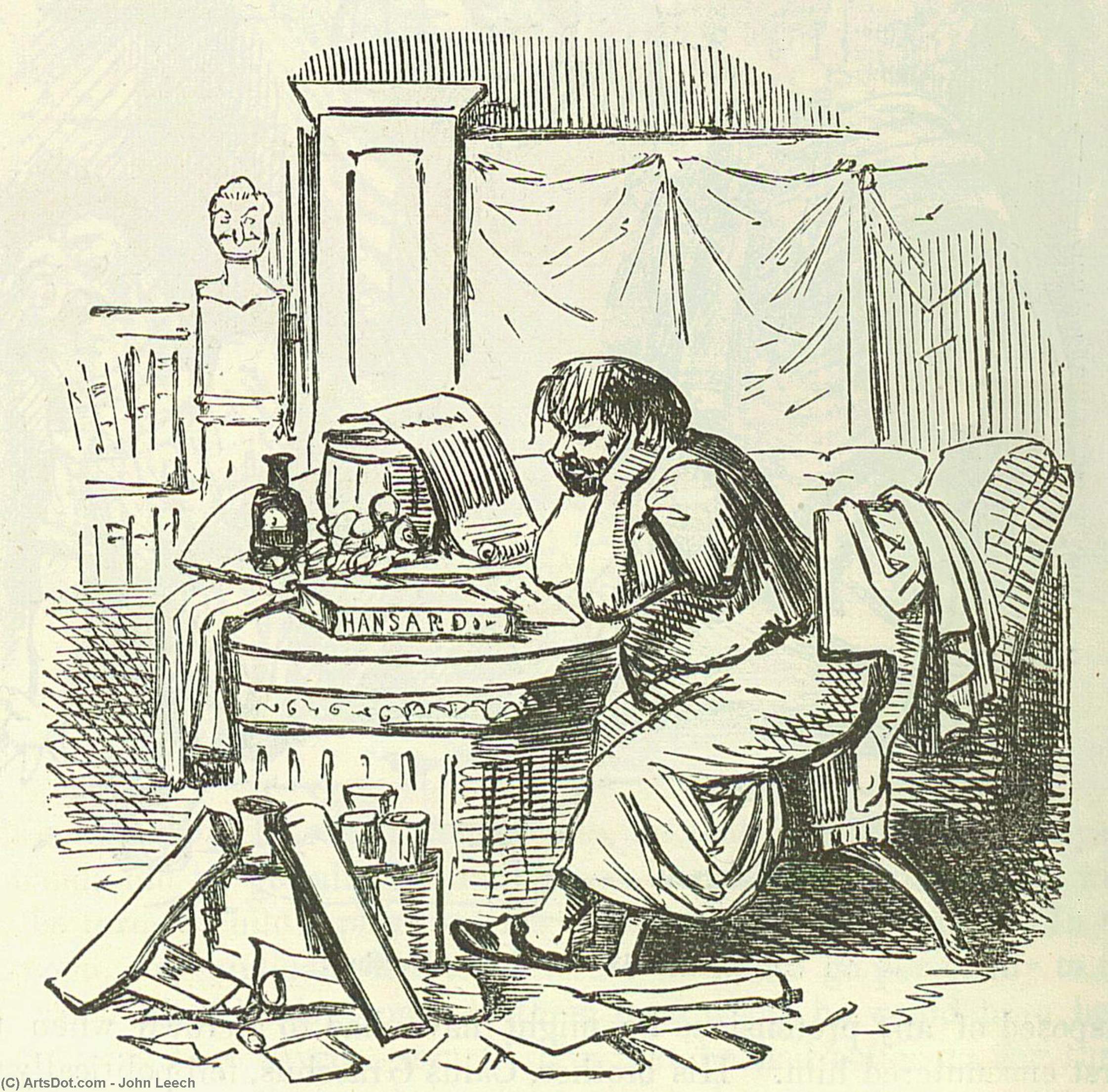 Scipio Aemilianus Cramming Himself For A Speech — John Leech