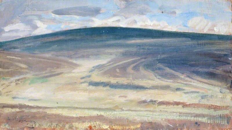A View In Exmoor, Distant Hill In Shadow — Sir Alfred James Munnings