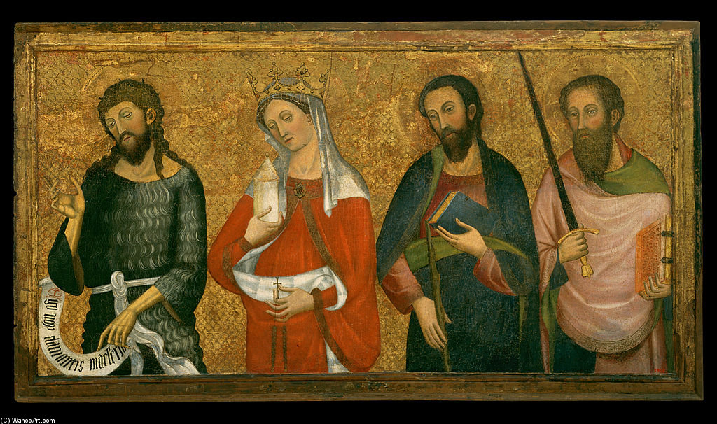 Saint John The Baptist, Saint Mary Magdalene, Saint James The Less And Saint Paul — Pere Serra