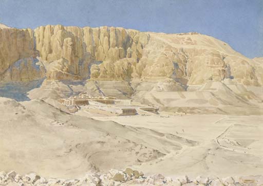 View Of The Temple Of Hatshepsut, Deir El Bahri, Egypt — Robert George Talbot Kelly