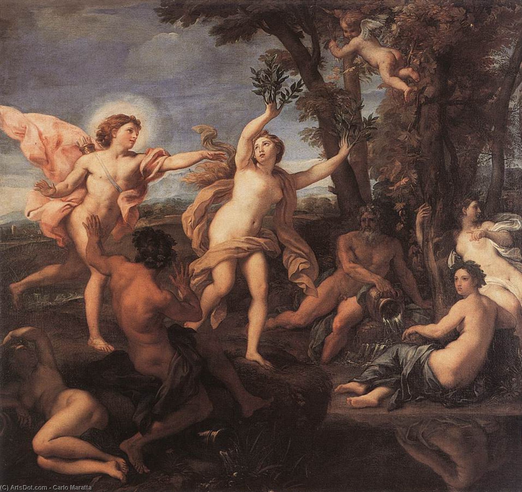Apollo Chasing Daphne — カルロ・マラッタ
