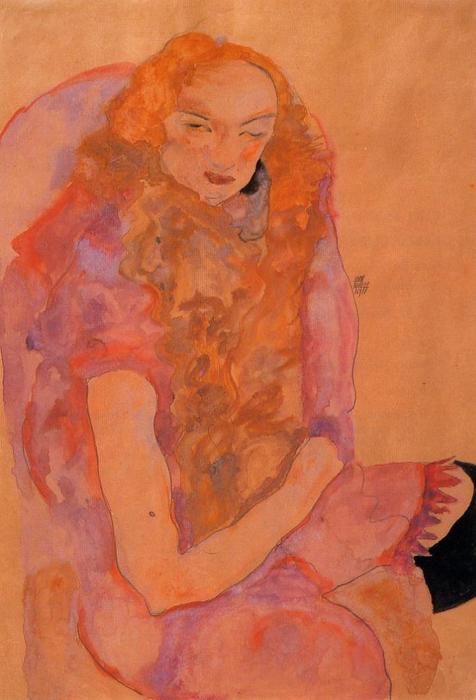 Woman With Long Hair — Egon Schiele
