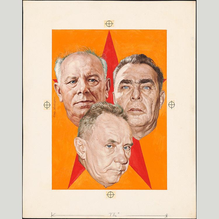 Nikolay Podgorny, Leonid Brezhnev And Aleksey Kosygin — Boris Chaliapin