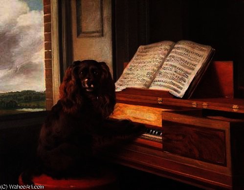 Portrait Of An Extraordinary Musical Dog — George Philip Reinagle