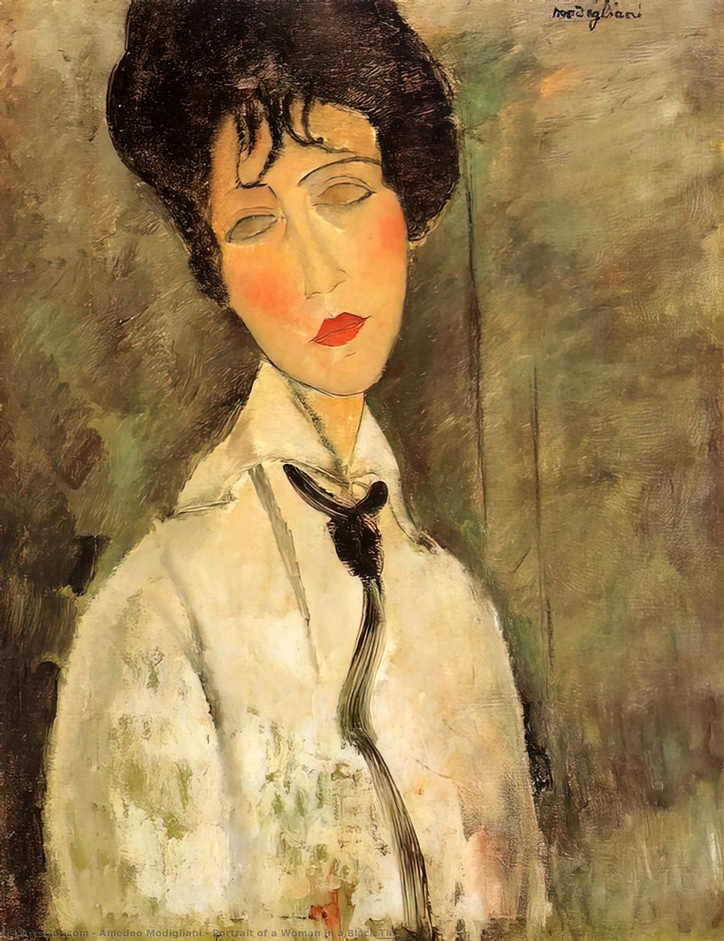 Porträt Einer Frau Mit Einem Schwarzen Anzug — Amedeo Modigliani