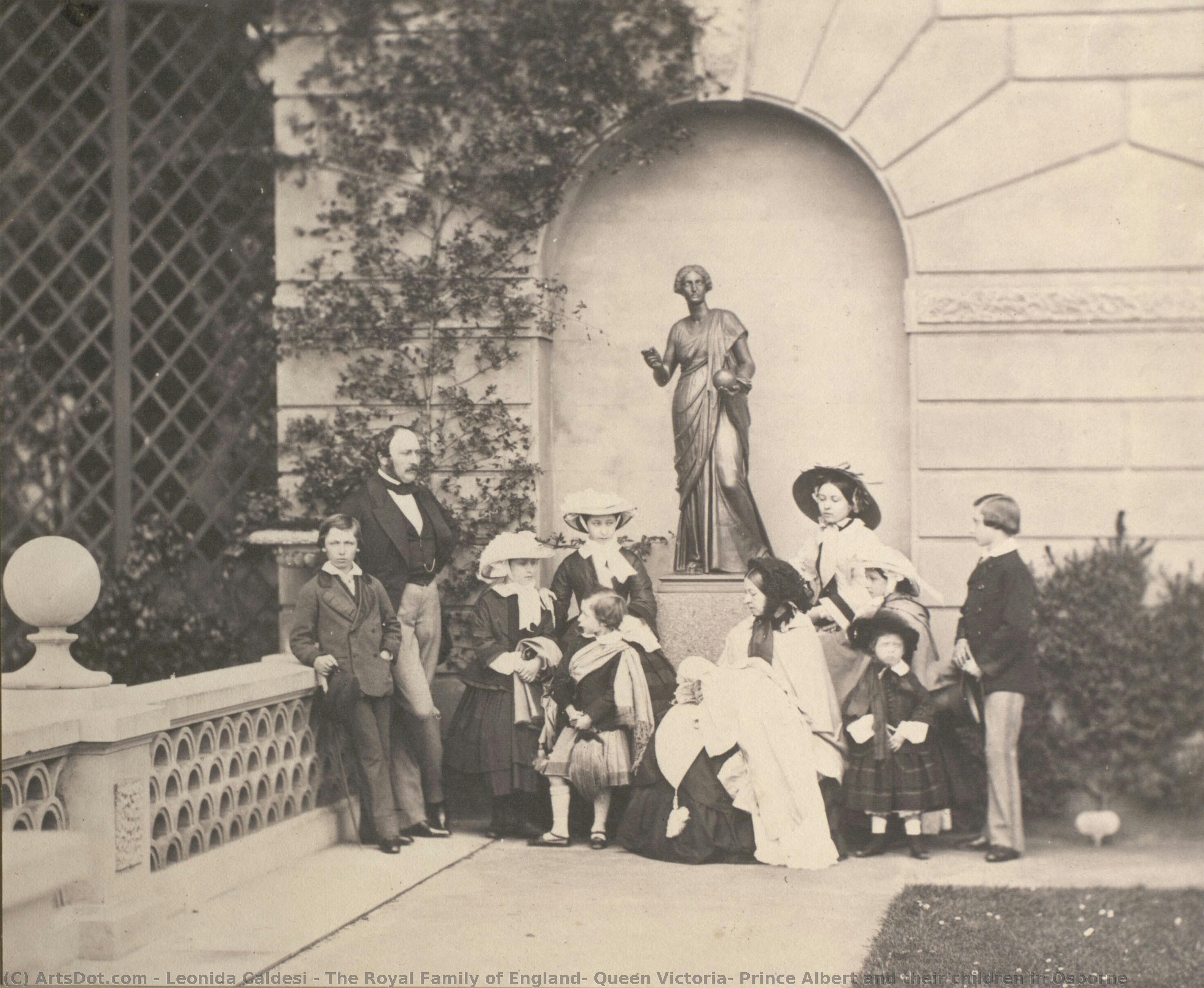 The Royal Family Of England: Queen Victoria, Prince Albert And Their Children In Osborne — Leonida Caldesi