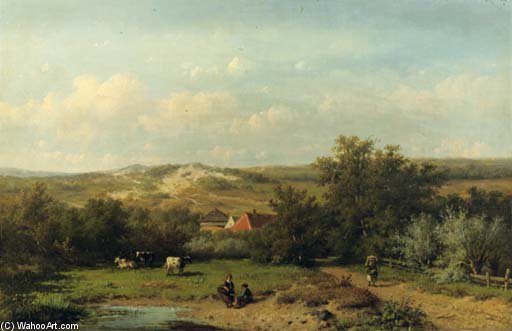An Extensive Summer Landscape — Anthonie Jacobus Van Wijngaerdt