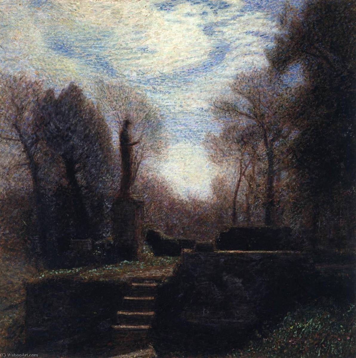 The Statue Of Villa Borghese — Giuseppe Pellizza Da Volpedo