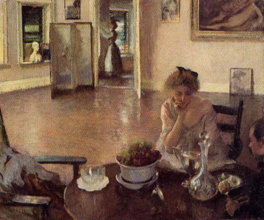 The Breakfast Room, (painting) — Edmund Charles Tarbell