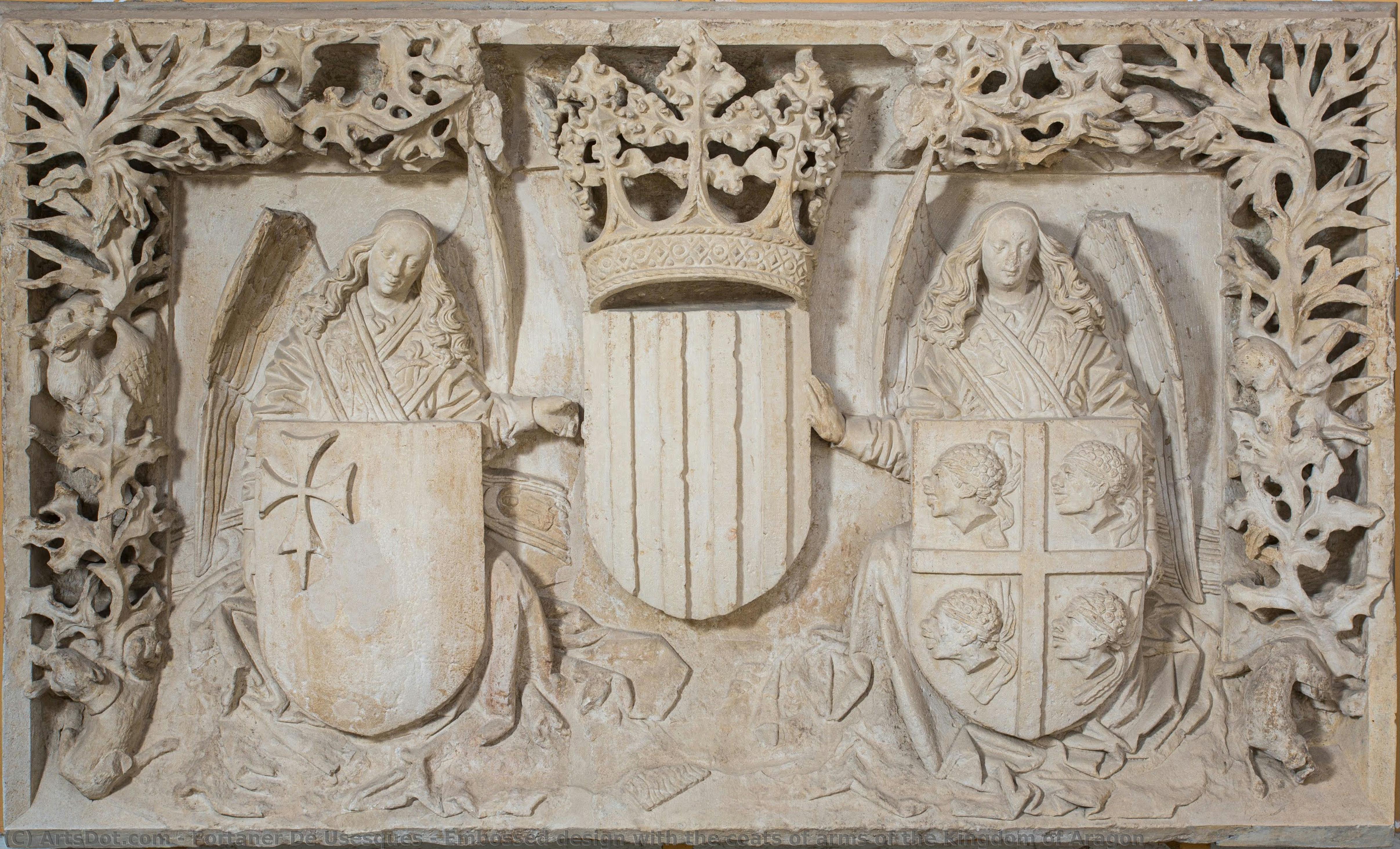 Embossed Design With The Coats Of Arms Of The Kingdom Of Aragon — Fortaner De Usesques