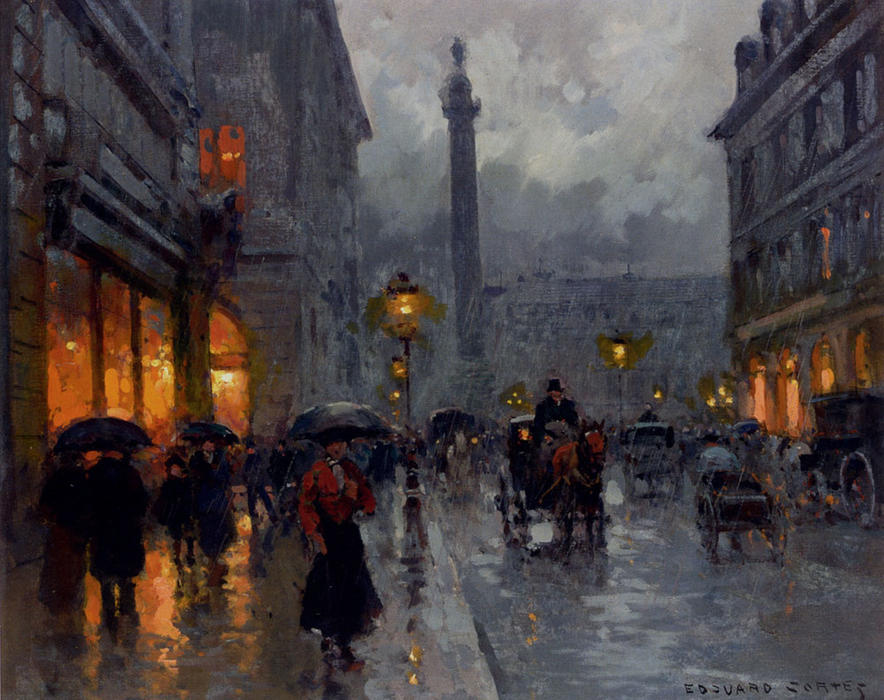 Place Vendome In Rain — Edouard Cortès